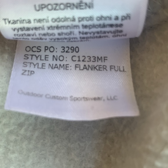 Columbia Women’s Fleece Flanker Full Zip Jacket Light Gray with Paw Print Size L - Picture 8 of 9